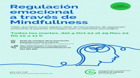 Cartel de 'Regulación emocional a través del Mindfulness' en Campos.
